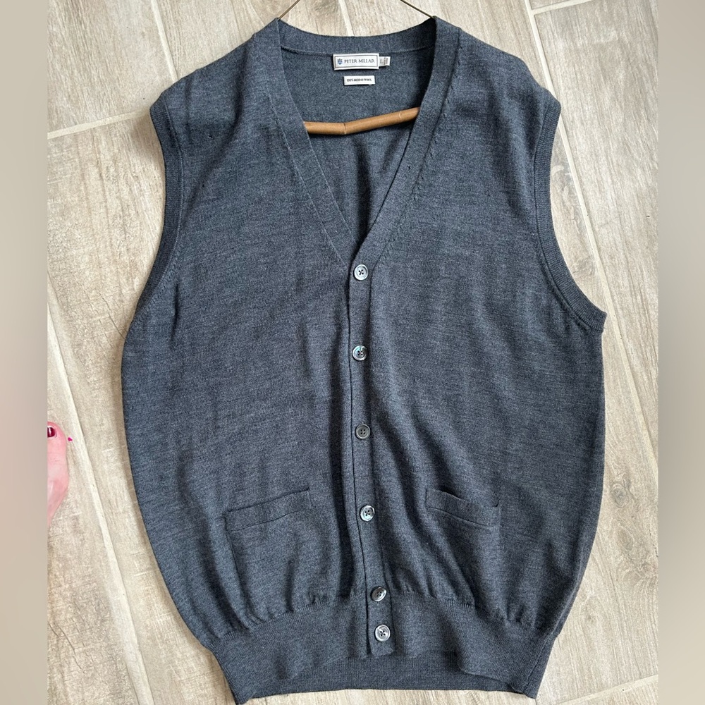 Vintage Peter Millar oversized boyfriend vest— size large— 100% wool